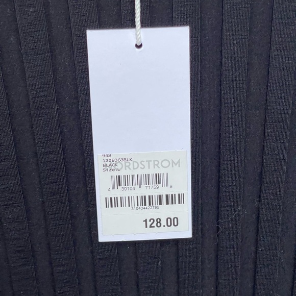 NEW REFORMATION Libra Knit Dress Black
$128 Wide Rib Faux Turtleneck Slit Large - Picture 10 of 13